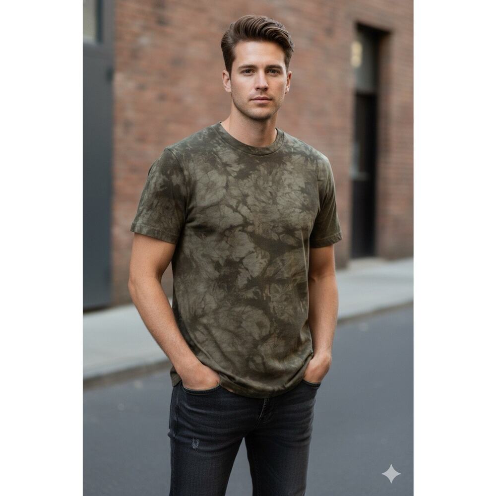 Cotton Citizen Presley T-Shirt Men Vintage Wash Ash Crystal Short Sleeve NWT Med